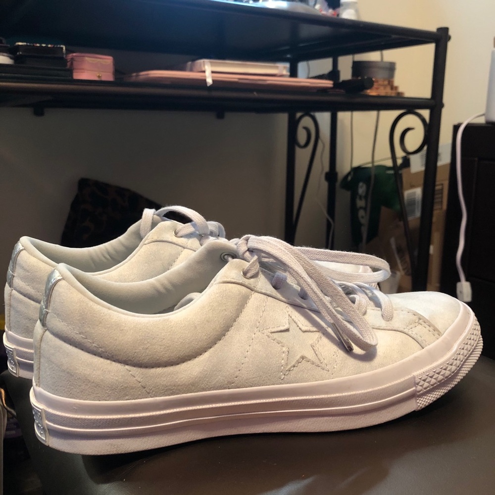 ✨Converse✨ Light Blue Suede Shoes